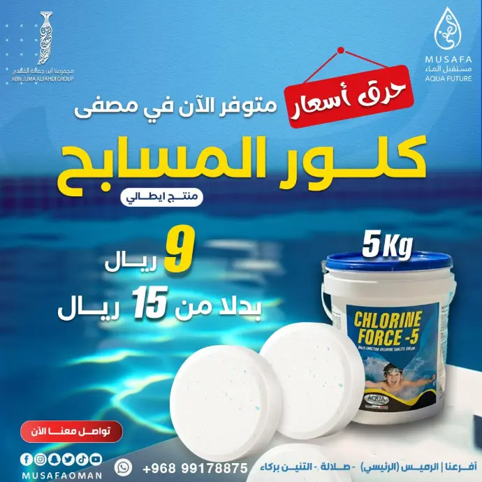[WS150]   ITALIAN AQUA - FORCE 5 CHLORINE TABLET  (250G 5KGS) 