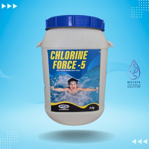 [WS138] كلور اقراص 5 في واحد اكوا الايطالية    (250G 25KGS) 